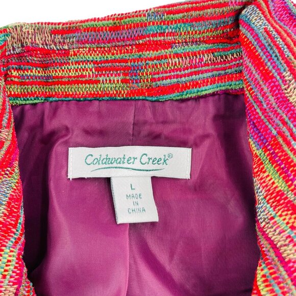 Coldwater Creek Multicolor Striped Jacket L - Picture 2 of 6